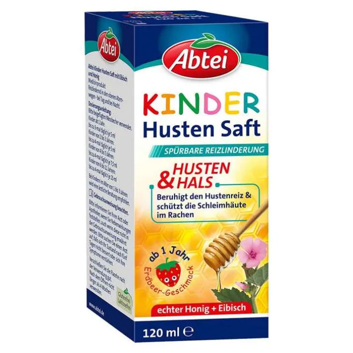 Abtei Kinder Husten Saft Eibisch und Honig, 120 ml>Kinder Hustensaft Kinder|Hustenstiller