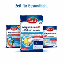 Abtei Magnesium 400 + Kalium Tabletten, 30 St><noscript><img width=