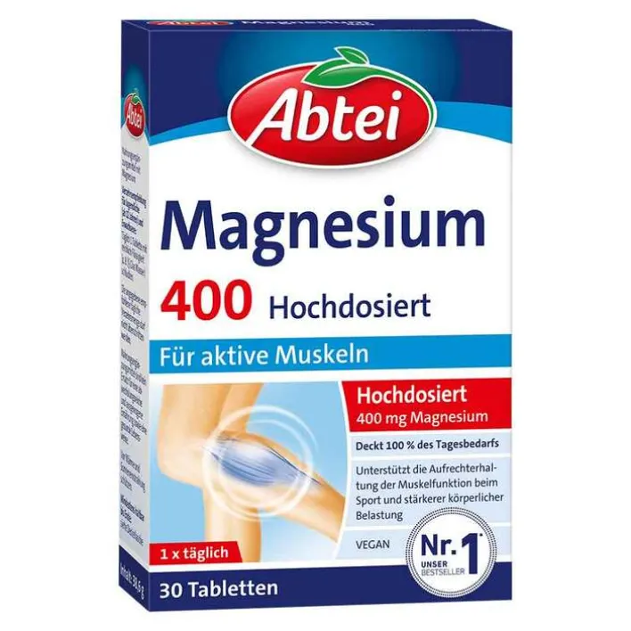 Abtei Magnesium 400 hochdosiert Tabletten, 30 St> Magnesium