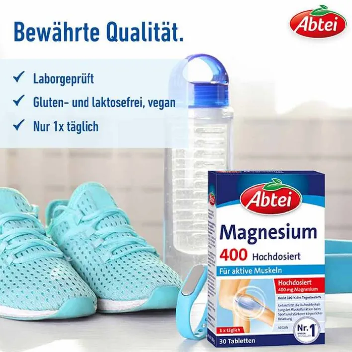 Abtei Magnesium 400 hochdosiert Tabletten, 30 St> Magnesium