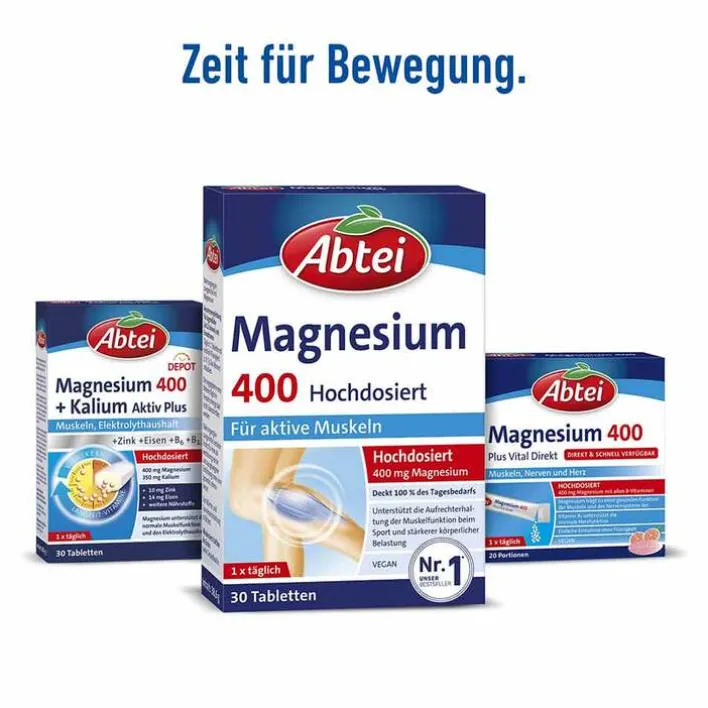 Abtei Magnesium 400 hochdosiert Tabletten, 30 St> Magnesium