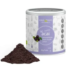 Amazonas Naturprodukte Acai 100% Bio Pulver ohne Trägerstoffe, 80 g> Genüssliches|Sonstige Bio Produkte