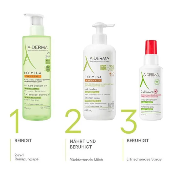 A-Derma Cutalgan erfrischendes Spray, 100 ml> Psoriasis Pflegemittel|Neurodermitis Basispflege