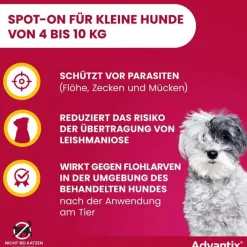 Advantix Spot-on Hund 4 - 10 kg Lösung, 4 St><noscript><img width=