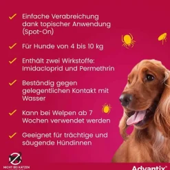 Advantix Spot-on Hund 4 - 10 kg Lösung, 4 St><noscript><img width=