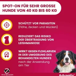 Advantix Spot-on Lösung z.Auftr.a.d.H.für Hund 40 - 60 kg, 4X6.0 ml><noscript><img width=