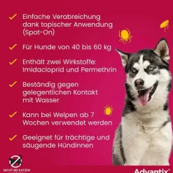 Advantix Spot-on Lösung z.Auftr.a.d.H.für Hund 40 - 60 kg, 4X6.0 ml><noscript><img width=