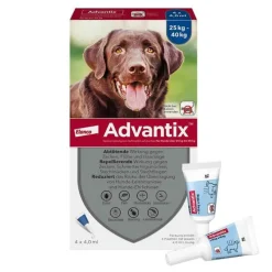 Advantix Spot-on Lösung z.Auftr.a.d.H.für Hund 25 - 40 kg, 4X4.0 ml> Flöhe, Zecken & Co.