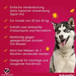 Advantix Spot-on Lösung z.Auftr.a.d.H.für Hund 25 - 40 kg, 4X4.0 ml><noscript><img width=