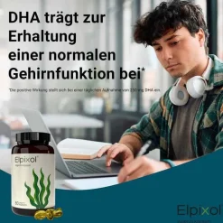 Elpixol Algenöl Kapseln 1000 mg Omega-3 vegan , 60 St><noscript><img width=