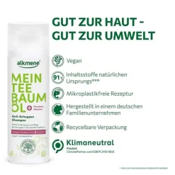 Alkmene Mein Teebaumöl Anti-Schuppen Shampoo, 200 ml><noscript><img width=