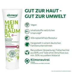 Alkmene Mein Teebaumöl Kariesschutz Zahncreme, 100 ml