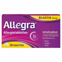 Allegra Allergietabletten 20 mg Tabletten, 20 St> Bilastin|Allergie Tabletten