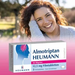 Almotriptan HEUMANN bei Migräne 12,5 mg Filmtabletten, 2 St