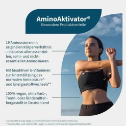 Aminoaktivator Aminosäuren + Vit.B6 + B9 + B12 vegan Kps, 180 St