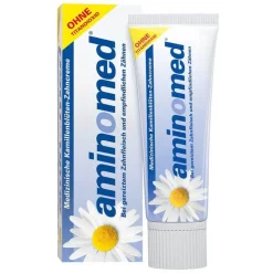 Aminomed Kamillenblüten Zahncreme ohne Titandioxid, 75 ml> Zahnpasta & Zahncreme