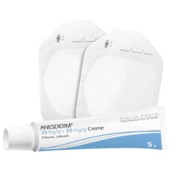 ANESDERM 25 mg/g + 25 mg/g Creme + Pflaster, 5 g