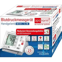 Aponorm ® Mobil Slim Handgelenk-Blutdruckmessgerät, 1 St><noscript><img width=
