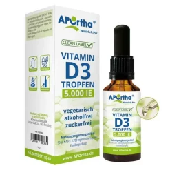 Aportha Vitamin D3 Tropfen 5.000 I.E. 125 µg, 50 ml