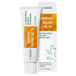 Weleda Arnika-Salbe 30% zur Behandlung stumpfer Verletzungen, 25 g>Kinder Verletzungen|Verstauchungen & Prellungen