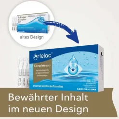 Artelac Complete EDO Augentropfen bei trockenen Augen, 60X0.5 ml