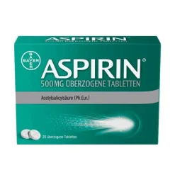 Aspirin 500 mg überzogene Tabletten, 20 St> Zahnschmerztabletten|Kopfschmerztabletten