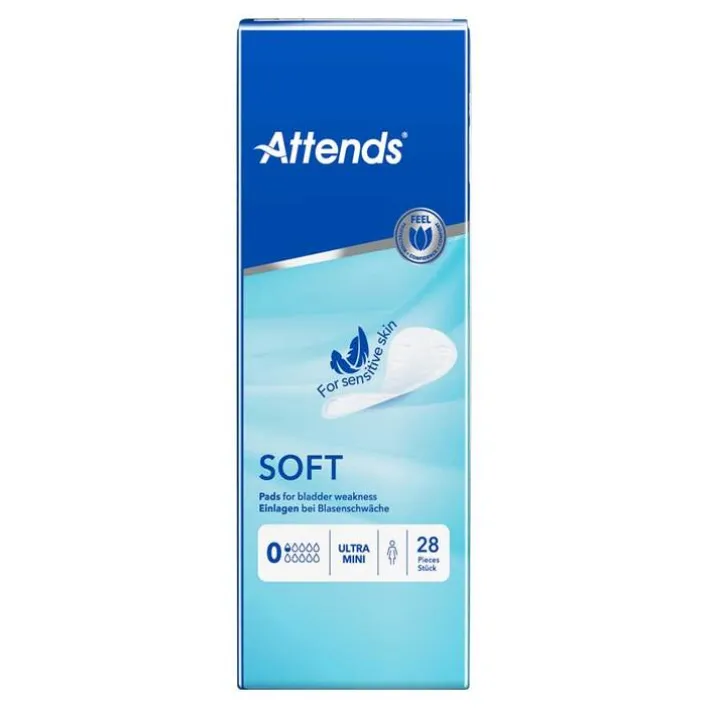 Attends Soft 0 ultra mini Einlagen anatomisch, 28 St> Ein- & Vorlagen