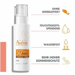 Avene Anti-Pigmentation getöntes Fluid SPF 50 + , 40 ml> Lsf 50+|Gesicht