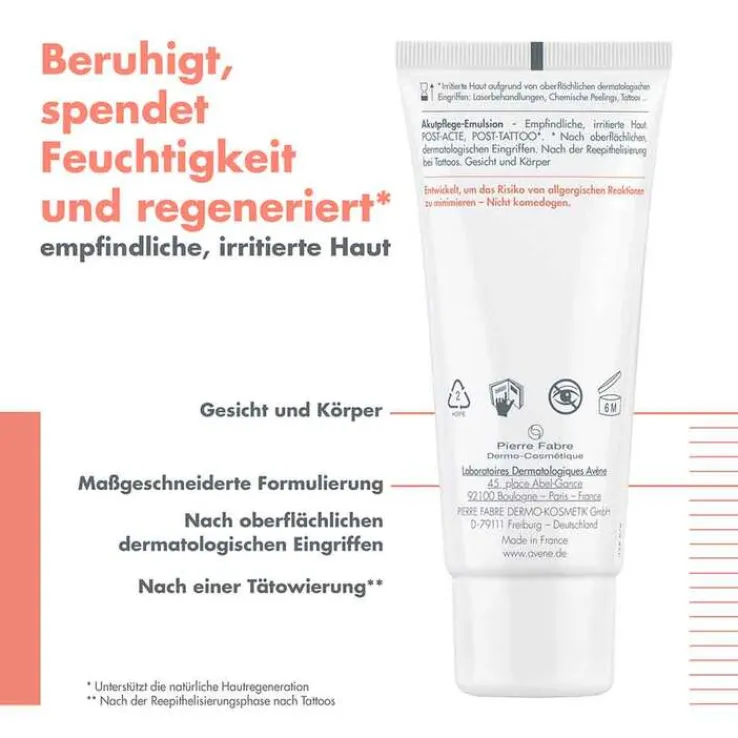 Avene Cicalfate + Akutpflege-Emulsion post-acte / -tattoo, 40 ml