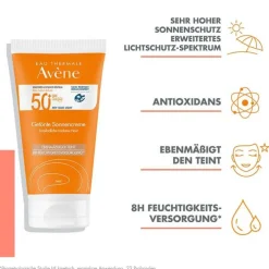 Avene Sonnencreme SPF 50 + getönt, 50 ml> Lsf 50+|Gesicht