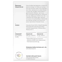 Bakanasan Vitamin D3 + K2 Kapseln, 60 St