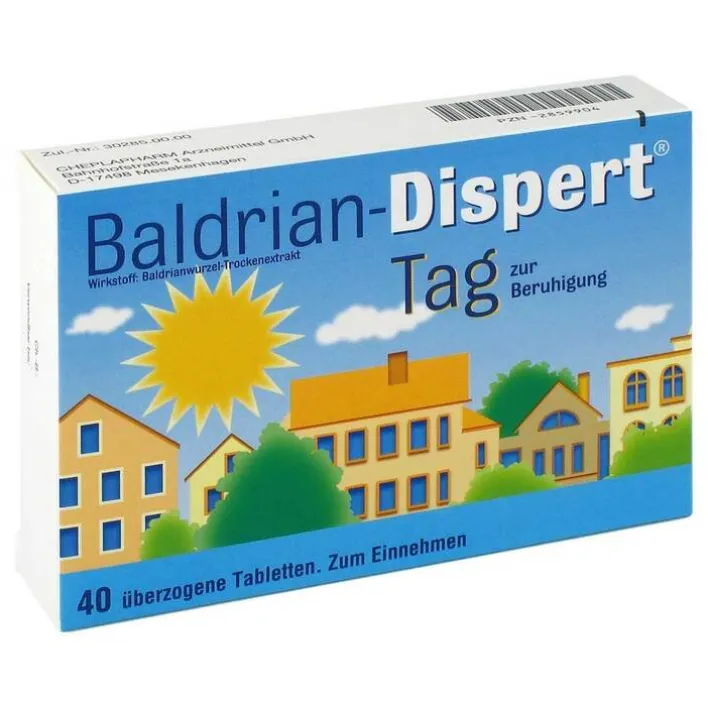 Baldrian-Dispert Baldrian Dispert Tag überzogene Tabletten, 40 St> Baldrian|Beruhigungsmittel
