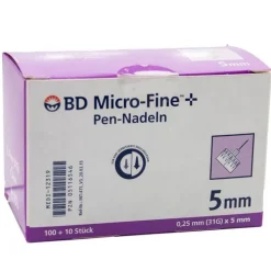 BD Micro-Fine + 5 mm Nadeln 0,25 x 5 mm, 110 St> Lanzetten & Stechhilfen