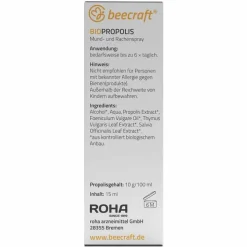 Beecraft Propolis Mund- und Rachenspray, 15 ml><noscript><img width=