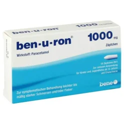 Ben-u-ron 1000 mg Suppositorien, 10 St> Paracetamol|Kopfschmerztabletten
