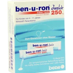 Ben-u-ron direkt 250 mg Granulat Erdbeer / Vanille, 10 St> Paracetamol