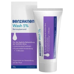 Benzaknen ® Wash 5% Suspension bei unreiner Haut und leichter Akne, 50 g> Akne-Creme