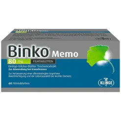 Binko Memo 80 mg Filmtabletten, 60 St> Ginkgo|Durchblutungs Tabletten