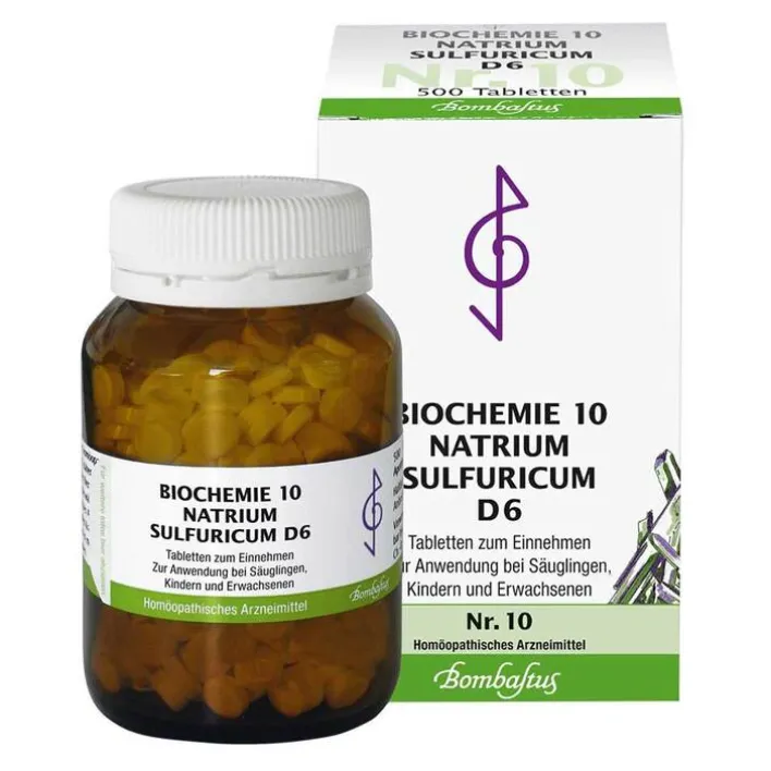 Bombastus Biochemie 10 Natrium sulfuricum D 6 Tabletten, 500 St> Salze 1-12|D 6