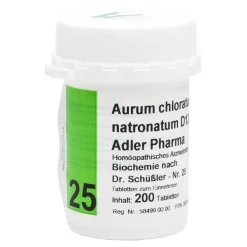 Adler Biochemie 25 Aurum chloratum Natrium D12 Tabletten, 200 St> Salze 25 - 36