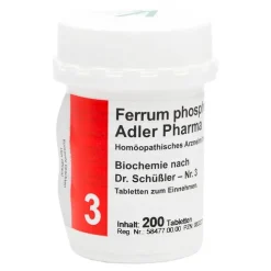 Adler Biochemie 3 Ferrum pho, 200 St> D 6|Salze 1-12