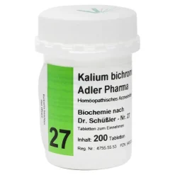 Biochemie Adler 27 Kalium bichr.D12 Ad.P. Tabletten, 200 St> Salze 25 - 36