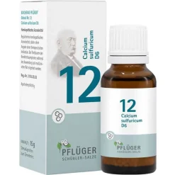 Pflüger Biochemie 12 Calcium sulfuricum D 6 Globuli , 15 g> Salze Als Globuli|Salze 1-12