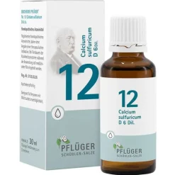 Pflüger Biochemie 12 Calcium sulfuricum D 6 Tropfen, 30 ml> Salze Als Tropfen|Salze 1-12