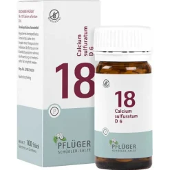 Pflüger Biochemie 18 Calcium sulfuratum D 6 Tabletten, 100 St> Salze 13-24|D 6