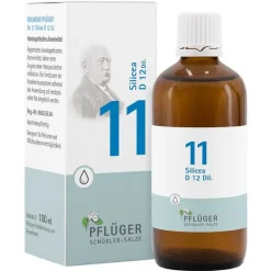 Pflüger Biochemie 11 Silicea D 12 Tropfen, 100 ml> Salze Als Tropfen|Salze 1-12