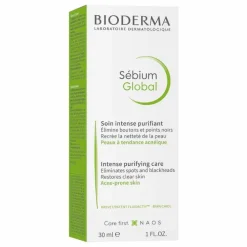 Bioderma Sebium Global Creme für unreine Mischhaut bis zu leichter Akne neigende Haut, 30 ml><noscript><img width=