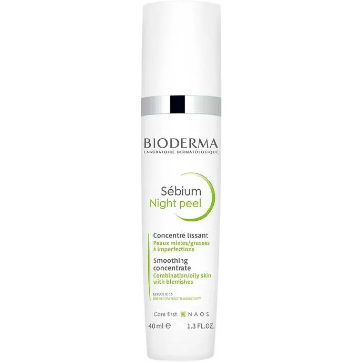 Bioderma Sebium Night peel Creme für unreine, ölige, zu Akne neigende Haut, 40 ml