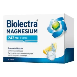 Biolectra ® MAGNESIUM 243 mg forte Brausetabletten Zitronengeschmack, 60 St> Magnesium