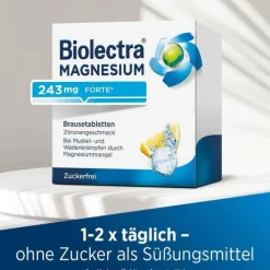 Biolectra ® MAGNESIUM 243 mg forte Brausetabletten Zitronengeschmack, 60 St><noscript><img width=